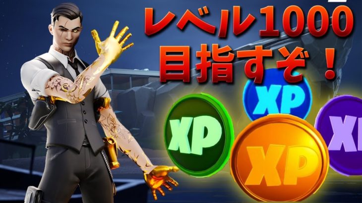 【フォートナイト】XP貯めまくってレベル1000目指すぞ!!