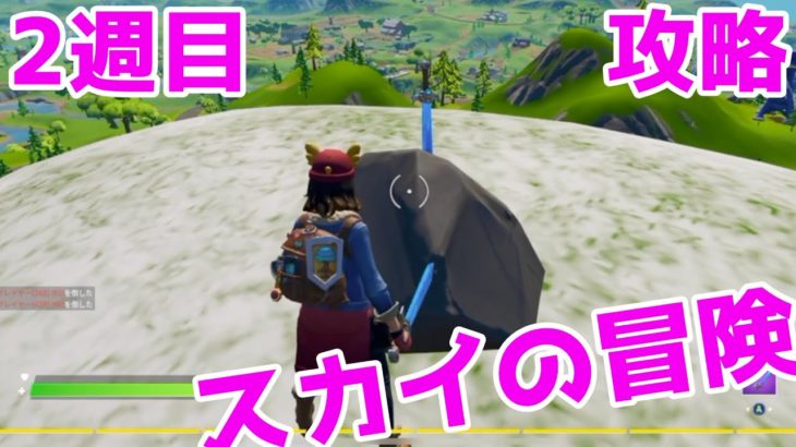 【フォートナイト】スカイの冒険チャレンジ（2週目）攻略と雑談 / エクスカリバーを抜こう！【Fortnite】