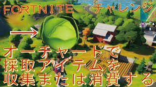 [Fortnite フォートナイト]トレの攻略動画 オーチャードで採取アイテムを収集または消費する