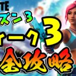 【フォートナイト】ウィーク３チャレンジ完全攻略/レイジー・レイクでリング/クレーンダンス/トウモロコシ畑内からダメージ/スチーミースタックスの底/リテイルロー車破壊/ザ・オーソリティ/fortnite