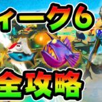 ウィーク6チャレンジ攻略！　ブラックパンサーのキネティックショックウェーブ/レジェンド魚/ジップライン　場所まとめ解説付き【フォートナイト】