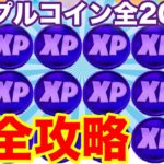 【28.1万XP】全20個のパープルXPコイン全場所（ウィーク1〜ウィーク10）まとめて完全攻略！「パープル・パワー」【フォートナイトチャプター2シーズン4最速効率レベル上げ&経験値XP稼ぎ方法】