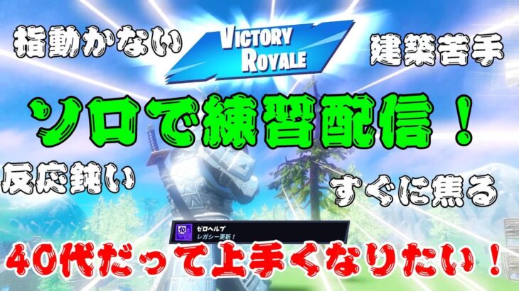 ソロアリーナ垂れ流し配信！[フォートナイト]40代だって上手くなりたい！4月11日[Fortnite]