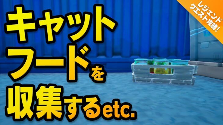 【レジェンドクエスト攻略】キャットフードを収集する、ラジカセを設置する、他。超簡単！！／フォートナイト チャプター2 シーズン6