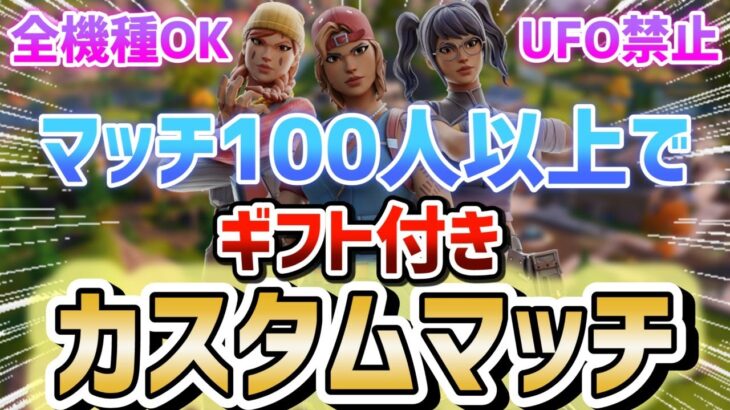 【ギフト付き　カスタムマッチ】デュオ　スクワッド　全機種OK【フォートナイト／Fortnite】【初見さん大歓迎】