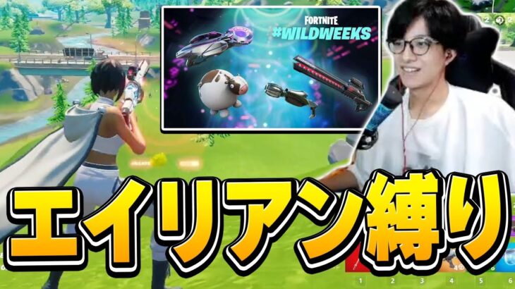 実はアプデで大量発生中の「エイリアンIOガード武器」だけで勝ってみようぜ！【フォートナイト/Fortnite】