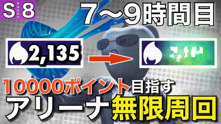 【強化された最強の家】10000ポイントいくまでソロアリーナを無限周回する男＃3「7〜9時間目」【フォートナイト／Fortnite】