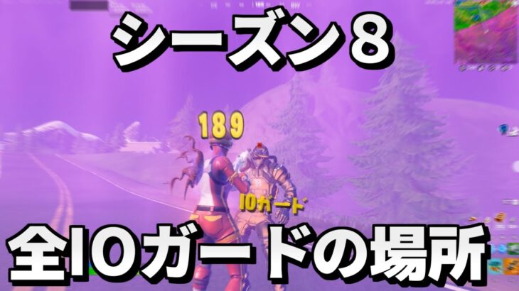 チャレンジ攻略 シーズン8の全ioガードの場所 フォートナイト Fortnite フォートナイト動画まとめ