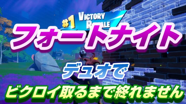 【ゲーム実況】フォートナイトデュオでビクロイ取るまで終れません【小学４年生】