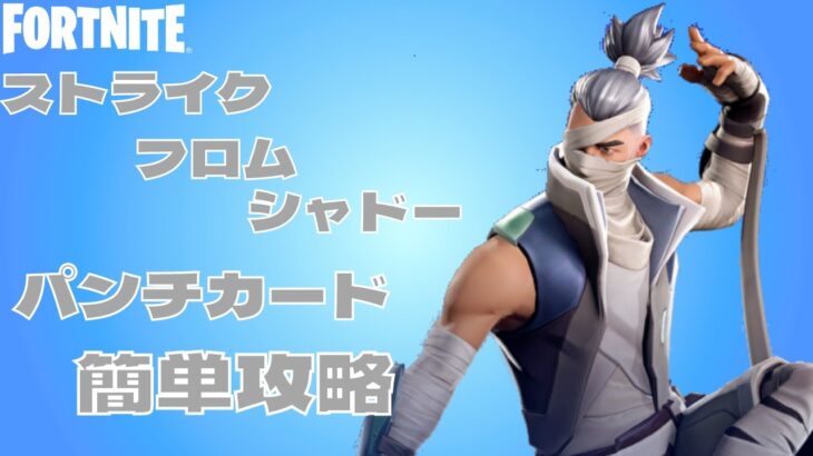 【フォートナイト】ストライクフロムシャドー　パンチカード簡単攻略【fortnite】