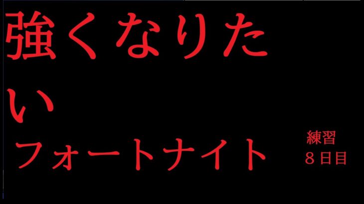 【修行中】フォートナイト生配信　ソロ修行【応援よろしく】