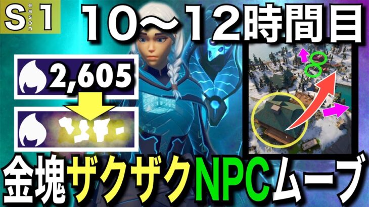 【金塊ザクザクムーブ】10000ポイントいくまでソロアリーナを無限周回する男＃4「10〜12時間目」【フォートナイト／Fortnite】