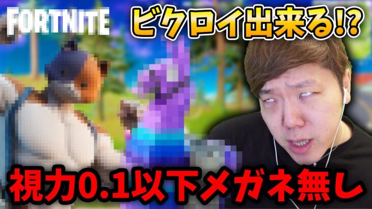 【視力0.1以下】メガネ無し縛りでビクロイ出来るかチャレンジwww【フォートナイト】【FORTNITE】【ヒカキンゲームズ】