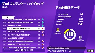 4/4 フォートナイトデュオ大会1試合目ー10試合目まで