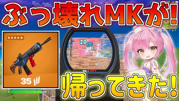 【フォートナイト】一瞬でフルHPの敵を倒せる最強のアサルト！『MKセブンアサルト』が投票で選ばれて帰ってきた！【ゆっくり実況/Fortnite】