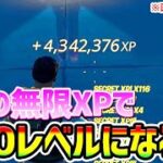 【最速無限XPバグ2選】5つの無限XPでレベル上げ！チート級の神マップ紹介【フォートナイト/Fortnite クリエイティブ 200】【チャプター3 シーズン2 放置 経験値稼ぎ】