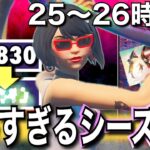 【ついに来た!! 新シーズン】15000ポイントいくまでソロアリーナを無限周回する男＃13「25〜26時間目」【フォートナイト／Fortnite】