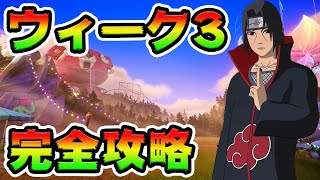 ウィーク3クエスト攻略！チャレンジ場所まとめ解説付き*飛び込み台/ラナウェイボルダー/テンプル*【フォートナイト】