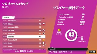 【フォートナイト】ソロ キャッシュカップWEEK#1