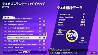 久しぶり大会のデュオコンテンダー53位！[Fortnite/フォートナイト]