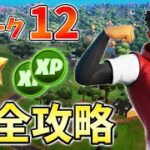 【レベル上げ】ウィーク12クエスト最速攻略!グルーヴィーグローブ,ファンガイファーム【シーズン3】【チャプター3】【フォートナイト】