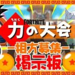 【🔴大会メンバー募集OK!!】相方を見つけて『力の大会(デュオ)』で限定アイテムをGETしよう!!【フォートナイトライブ】