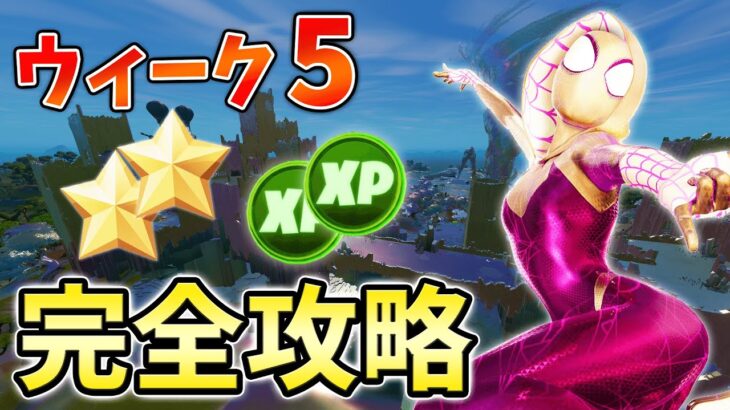 【レベル上げ】ウィーク5クエスト完全攻略!D･ランチャー,バウンシースラープシュルーム【シーズン4】【チャプター3】【フォートナイト】