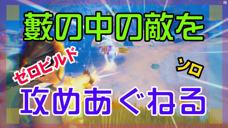 【Fortnite】藪に潜む敵を攻めあぐねるゼロビルド・ソロ攻略/マイクなし/バトルロイヤル/Battle Royale/Solo/PS4【フォートナイト】