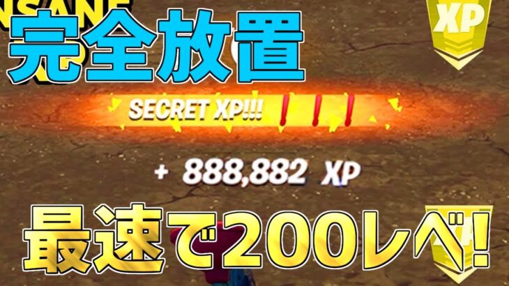 【修正前に急げ!】完全放置でLv200！？海外で流行っている神マップがエグすぎるwww【フォートナイト/Fortnite】