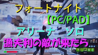 フォートナイト【PC/PAD】アリーナ・ソロ　漁夫利の敵が来たら