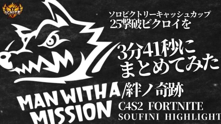 ソロ ビクトリー キャッシュ カップ 25撃破 ビクロイ【 soufini highlight】 #フォートナイト  #fortnite #フォートナイト #競技勢 #絆ノ奇跡  #fncs