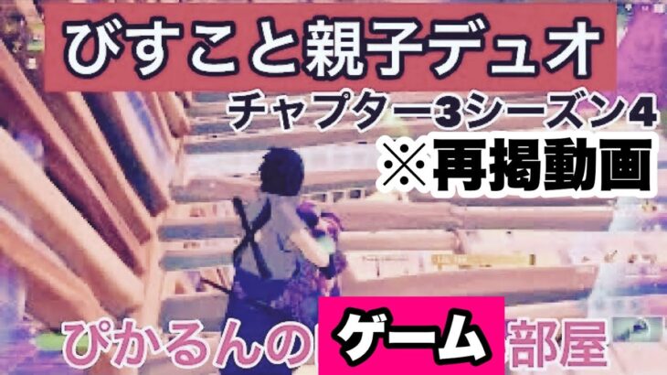 【再掲動画】【フォートナイト】びすことひかるの親子デュオ　チャプター３シーズン４びすこ視点