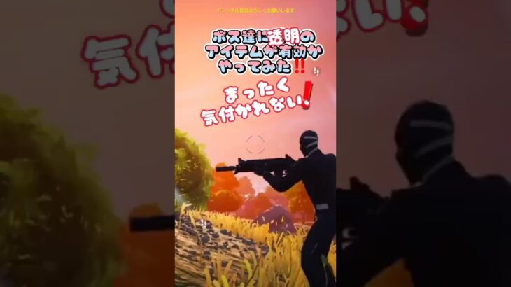 【フォートナイト】ボス達に透明のアイテムが有効かやってみたｗ #fortnite #攻略