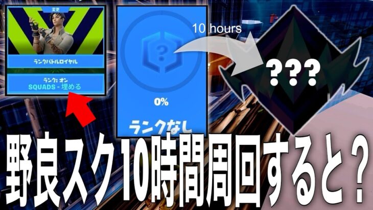 【ソロより楽なのか？】野良スクワッドでランクマッチを10時間周回した結果…【フォートナイト／Fortnite】