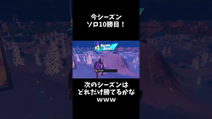 今シーズンのソロ10回ビクロイできました🤗【フォートナイト/fortnite】