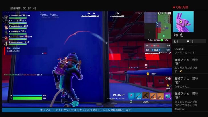 Fortnite streaming/フォートナイト 配信　ソロ配信(もはや配信者だけ)