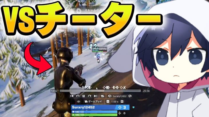 【もう無理ぃ】大会でまたチーターに当たったんだけど…【フォートナイト/Fortnite】