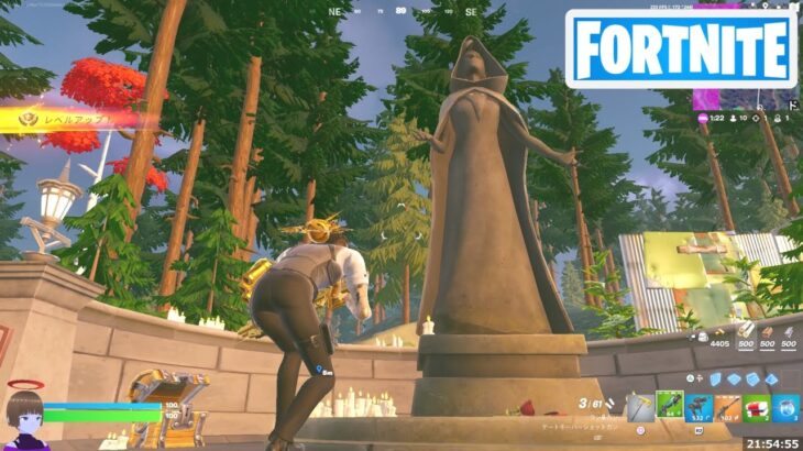 記念像のところでしゃがむ【フォートナイト Fortnite ドゥーム】