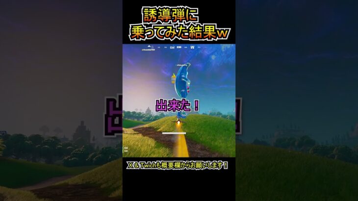 【検証】誘導弾に乗ってみた結果ｗｗ【フォートナイト/Fortnite】#shorts