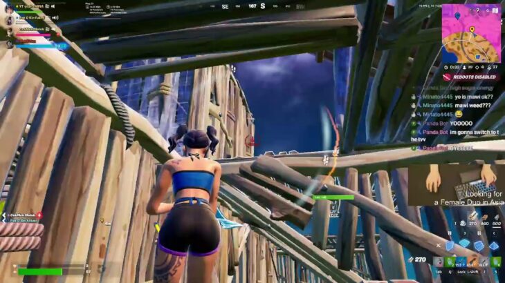 Korean Girl Playing Fortnite in Asia, 女性デュオを募集中