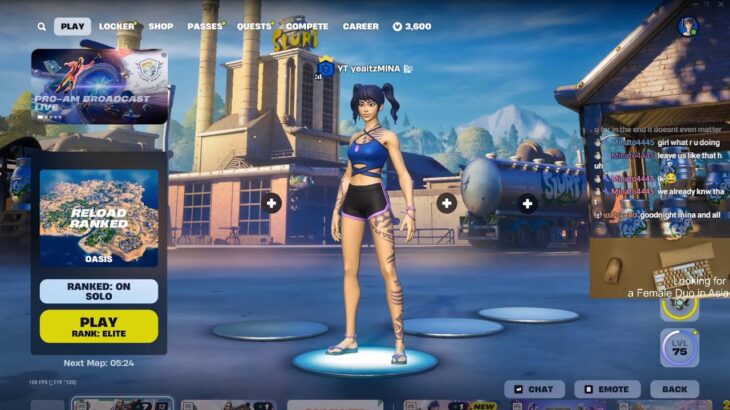 Korean Girl Playing Fortnite in Asia, 女性デュオを募集中