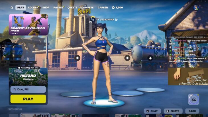 Korean Girl Playing Fortnite in Asia, 女性デュオを募集中