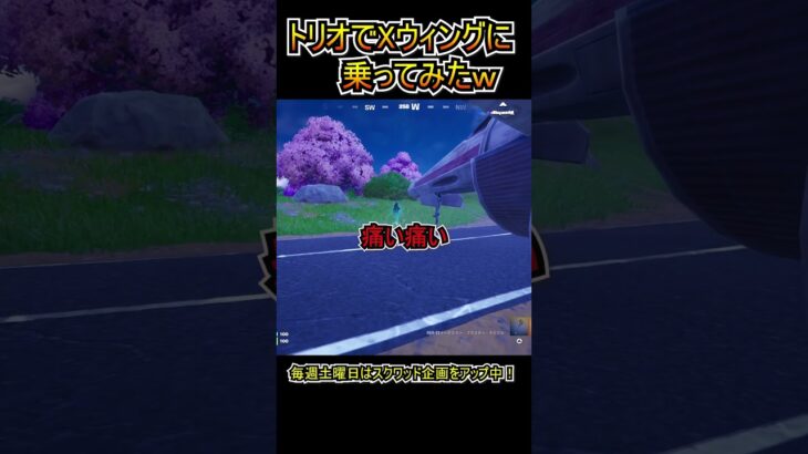 トリオでXウィングに乗ってみた結果ｗｗ【フォートナイト/Fortnite】#shorts