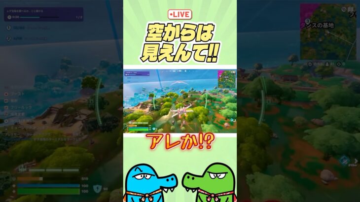 空からは見えません。絶対に見えませんって！…なんで見えますのん？ #フォートナイト #fortnite #ゼロビルド #ゼロビルドソロ #ゲーム実況
