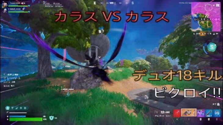 カラスｖｓカラス⁉︎デュオ18キルビクロイ‼︎［フォートナイト/ゼロビルド］#320