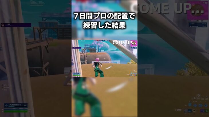 初心者がアジア1位”まうふぃん選手”の設定を7日間全て真似して練習し続けた結果【フォートナイト/Fortnite】#shorts