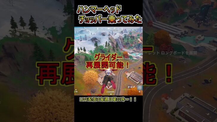 【アプデ】Newヘリコプター！ハンマーヘッドチョッパーが来た！【フォートナイト/Fortnite】#shorts