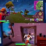 フォートナイト　デュオ　BLITZ ROYALE　スムーズな連携により、ビクトリーロイヤル達成！（甥っ子、上画面）