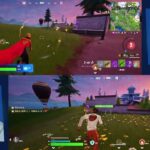 フォートナイト　デュオ　BLITZ ROYALE　一人取り残されてから何が出来るか？　2位　（甥っ子、上画面）