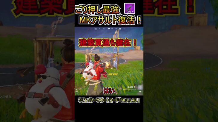 ごり押し最強の「MKアサルトライフル」が復活しました！！【フォートナイト/Fortnite】#shorts